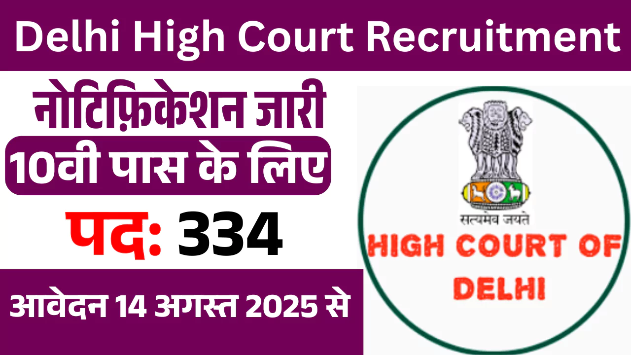 Delhi High Court Attendant Recruitment 2025